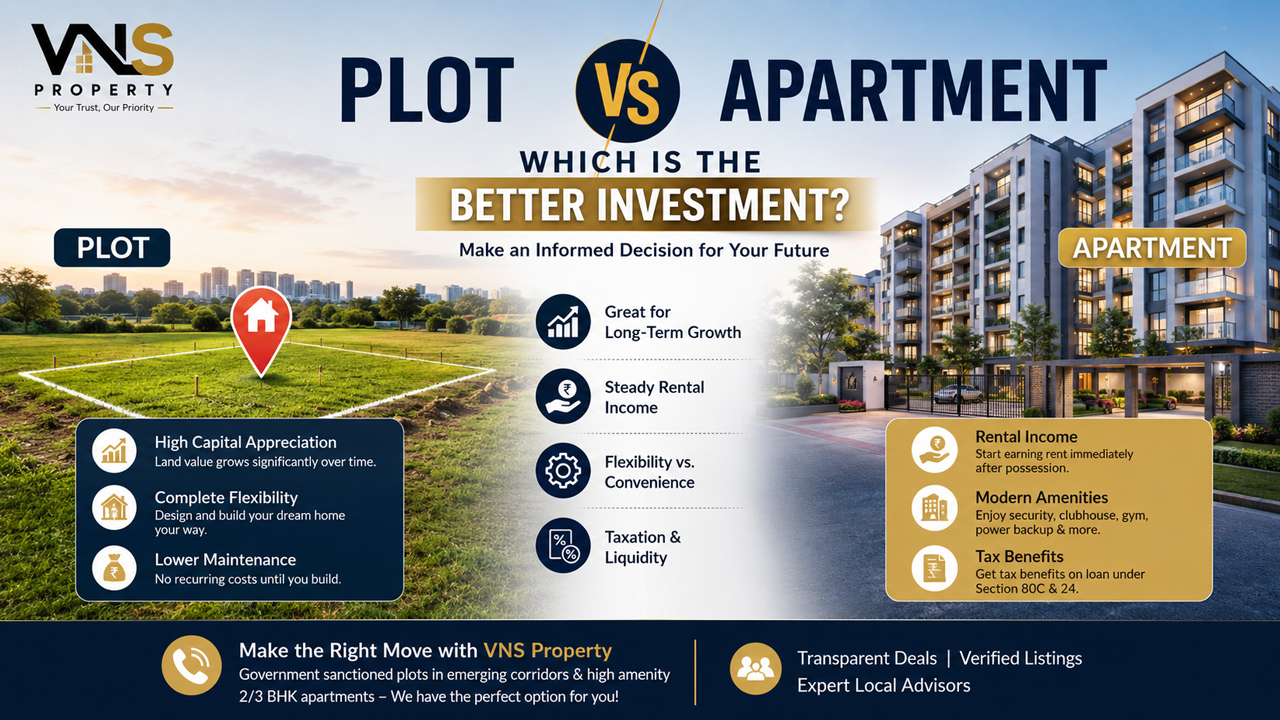 Plots vs. Apartments: Which is a Smarter Investment for You