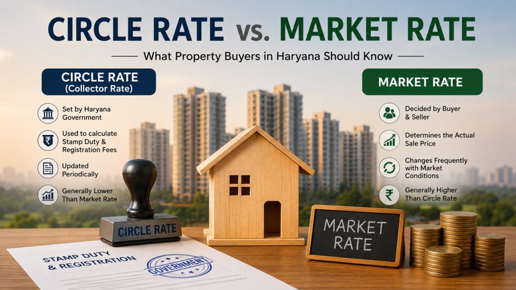 Circle Rate vs. Market Rate: What Property Buyers in Haryana Should Know