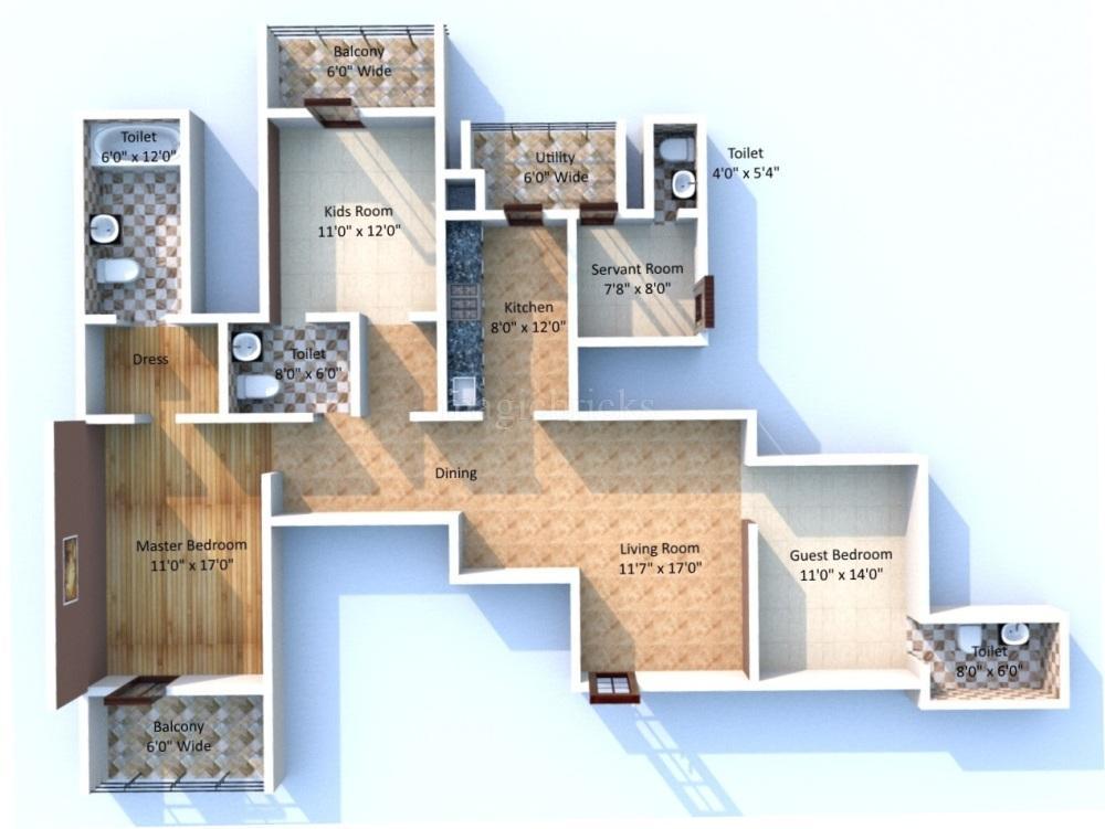 Rise SkyBungalows flats floor plan